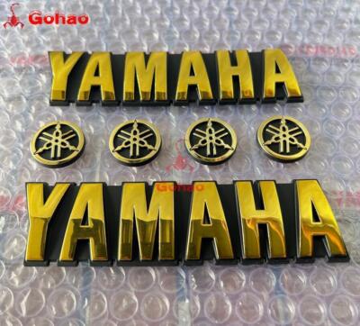 6x Gold Set Motorcyce Fuel Gas Tank Fairing Tail Side Emblem Badge Decal Sticker