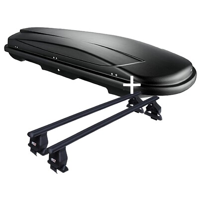 Dachbox JUXT600L+Dachträger Tema kompatibel mit Citroen C4X/e C4X E43 5Tür ab 22