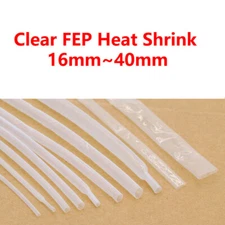  Clear 1.3:1 FEP Heat Shrink Tubing 200°C HIGH TEMP Tube Preservative Sleeving