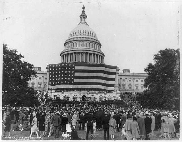 Photo World s largest flag US Capitol Washington DC 1929 eBay