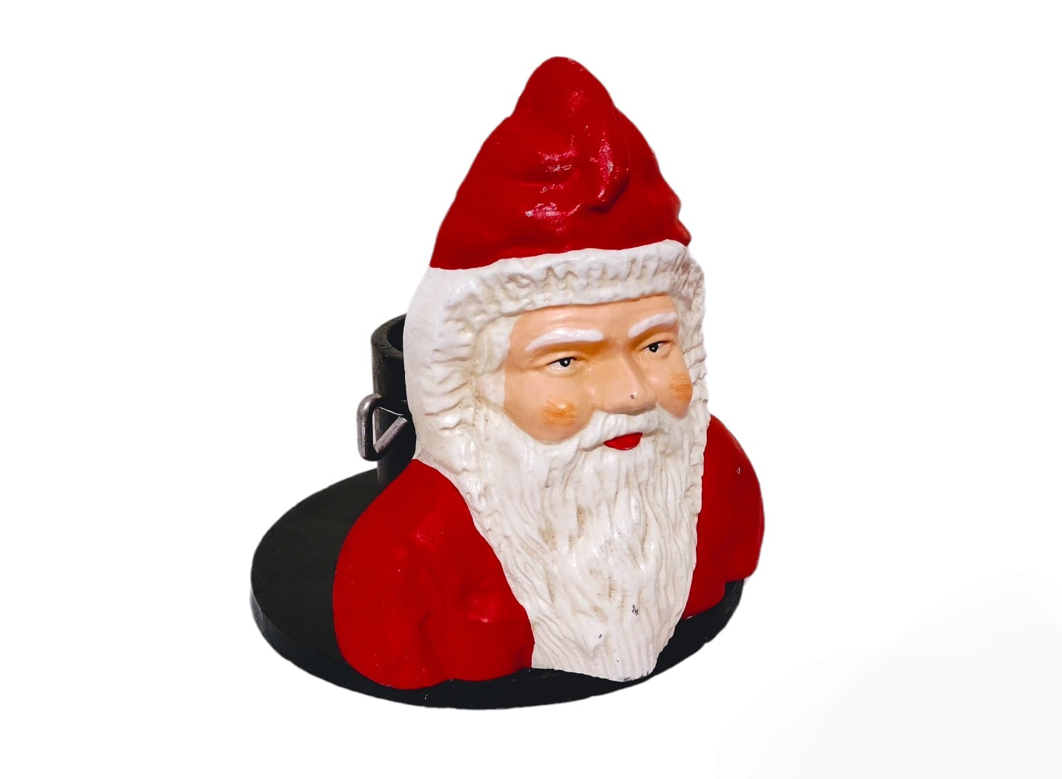 Vintage Cast Iron Santa Claus Christmas Tree Stand, Christmas Decor