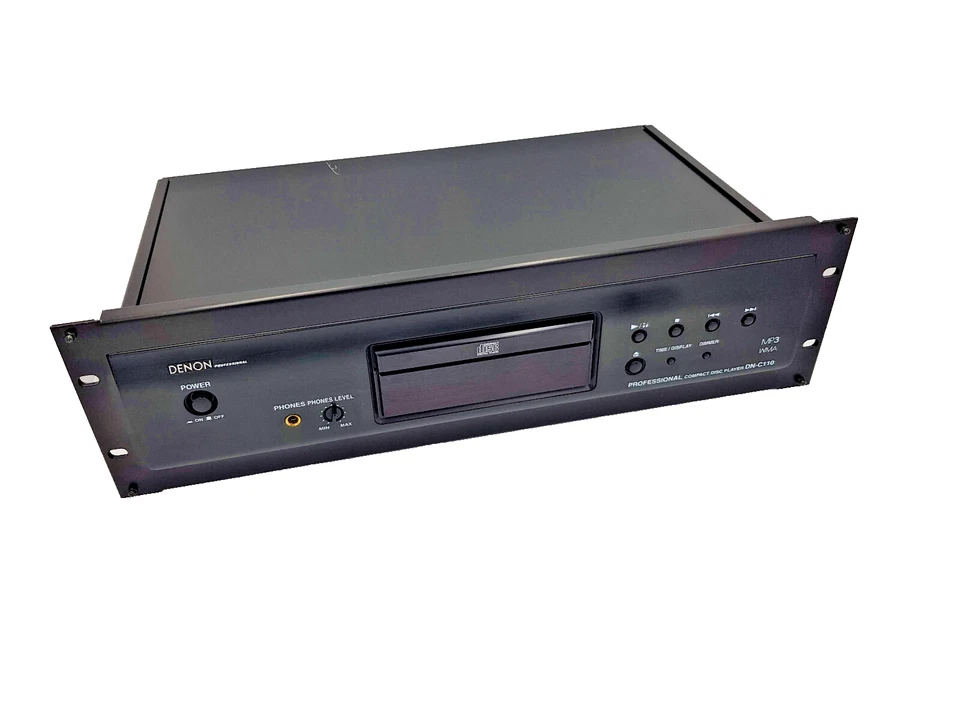 Denon DN-C110 Professional Rack Mount CD Compact Disc WMA CD-R Player - Black - Image 2 of 4