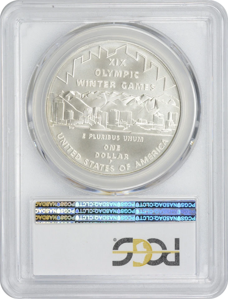 2002-P Salt Lake City Olympics Commemorative Dollar MS70 PCGS Mint State 70 - Image 2 of 2