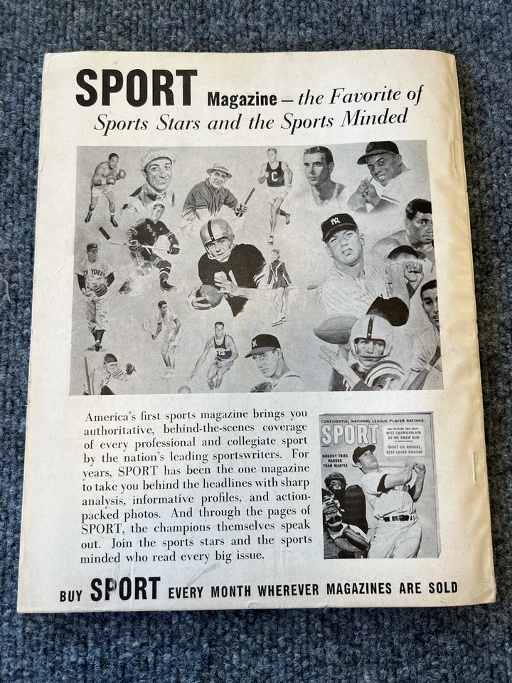 Who’s Best In Sports Magazine 1960 Mickey Mantle Johnny Unitas Willie Mays - Image 2 of 4