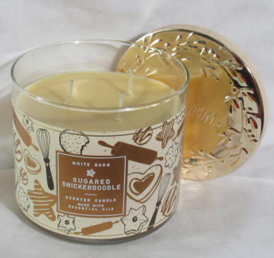 White Barn Bath & Body Works 3-wick Candle SUGARED SNICKERDOODLE w