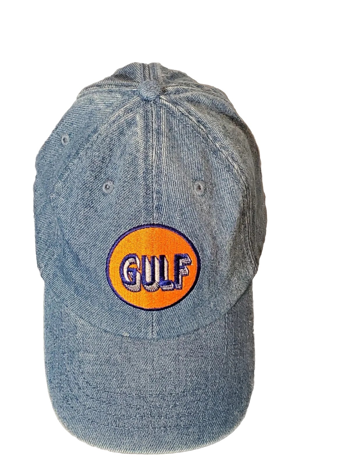 GULF Denim Patch Hat Cap Adjustable Strap Back Pe… - image 1