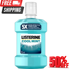 Image of Listerine Cool Mint Mouthwash, 1 Litre 1 l (Pack of 1)