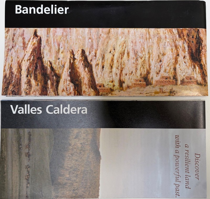 NEW MEXICO - Natl. Park Service 2 Fold-out Maps: Bandolier and Valles Caldera