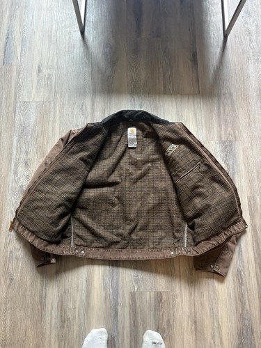 Vintage 2000s Chestnut Brown Carhartt Blanket lined Detroit Jacket MADE IN USA by Carhartt, $280 - Photo 5