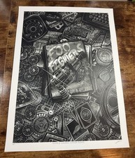 FOO FIGHTERS LAS VEGAS SILVER ED SIGNED, EMBOSSED AP POSTER PRINT 12/2/2021