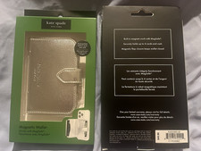 NEW Kate Spade Morgan Magnetic MagSafe Wallet Silver Case Mate New York Accesory