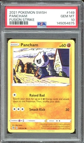 Pokemon TCG Sword & Shield Fusion Strike #149 Pancham PSA 10