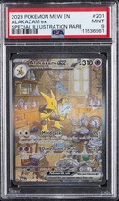 2023 POKEMON MEW EN-151 SPECIAL ILLUSTRATION RARE #201 ALAKAZAM EX PSA 9