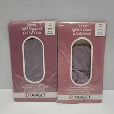 (2) Target sheer light support pantyhose dove grey size C