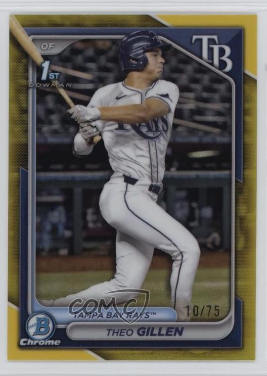 2024 Bowman Draft Chrome Yellow Refractor 10/75 Theo Gillen #BDC-73 1o1b