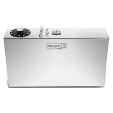 17 GALLON TOP-FEED POLISHED ALUMINUM RACE DRIFT SLIM FUEL CELL TANK+LEVEL SENDER