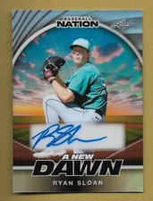 RYAN SLOAN 2025 LEAF SP ROOKIE RC AUTOGRAPH AUTO CARD #'D /15 MLB STAR MARINERS!. rookie card picture