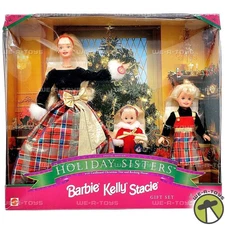 Holiday Sisters Barbie Kelly & Stacie Doll Giftset 1998 Mattel 19809