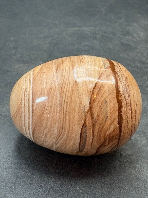 Polished Sand Stone Carved Egg Figurine