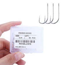 Sharp Single Circle Hook Bait Accessories Barbed Fishhook Long Shank Fishing Hoo