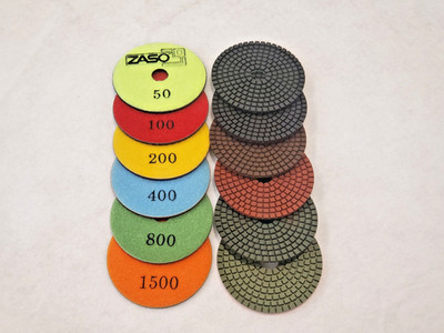 Diamond Polishing Pads Kit Wet/Dry for Granite Marble Stone - 4'' - YOU PICK