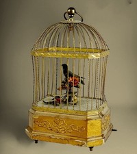 Cage à oiseau chantant Karl Griesbaum – Automate ancien fonctionnel