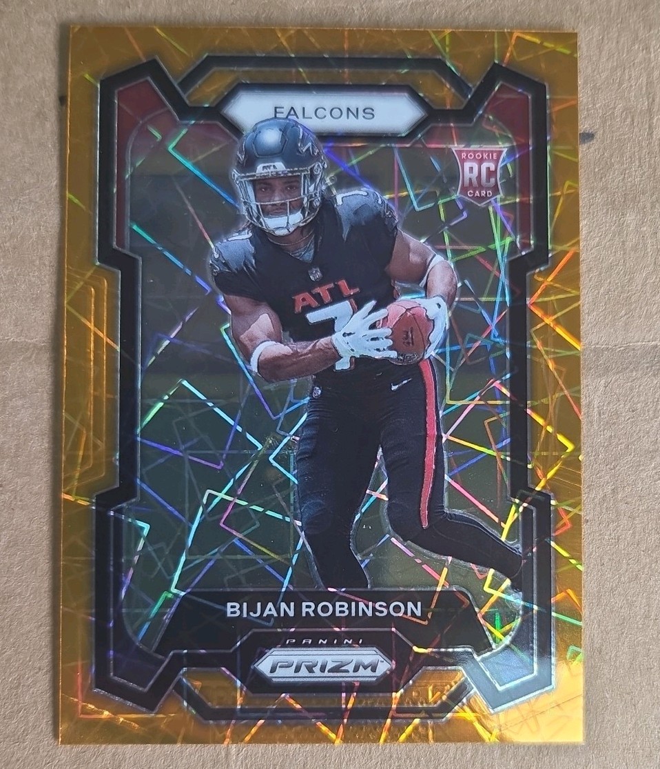 2023 Panini Prizm - Bijan Robinson #305 orange lazer rookie card 