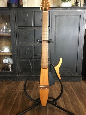 Yamaha Silent Guitar SLG-100S Natural Acoustic Electric Tested Working Japan