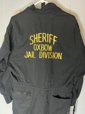 Vintage 80s Sheriff Department Police Salt Lake Utah Jail Coveralls Jumpsuit