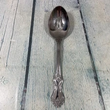 Reed & Barton Marlborough Stainless Steel Flatware Pierced Slotted Serving Spoon