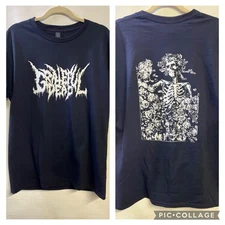 GRATEFUL DEAD SCREEN PRINT T-SHIRT-BLACK METAL-DEADHEAD-JERRY GARCIA-DEAD & CO
