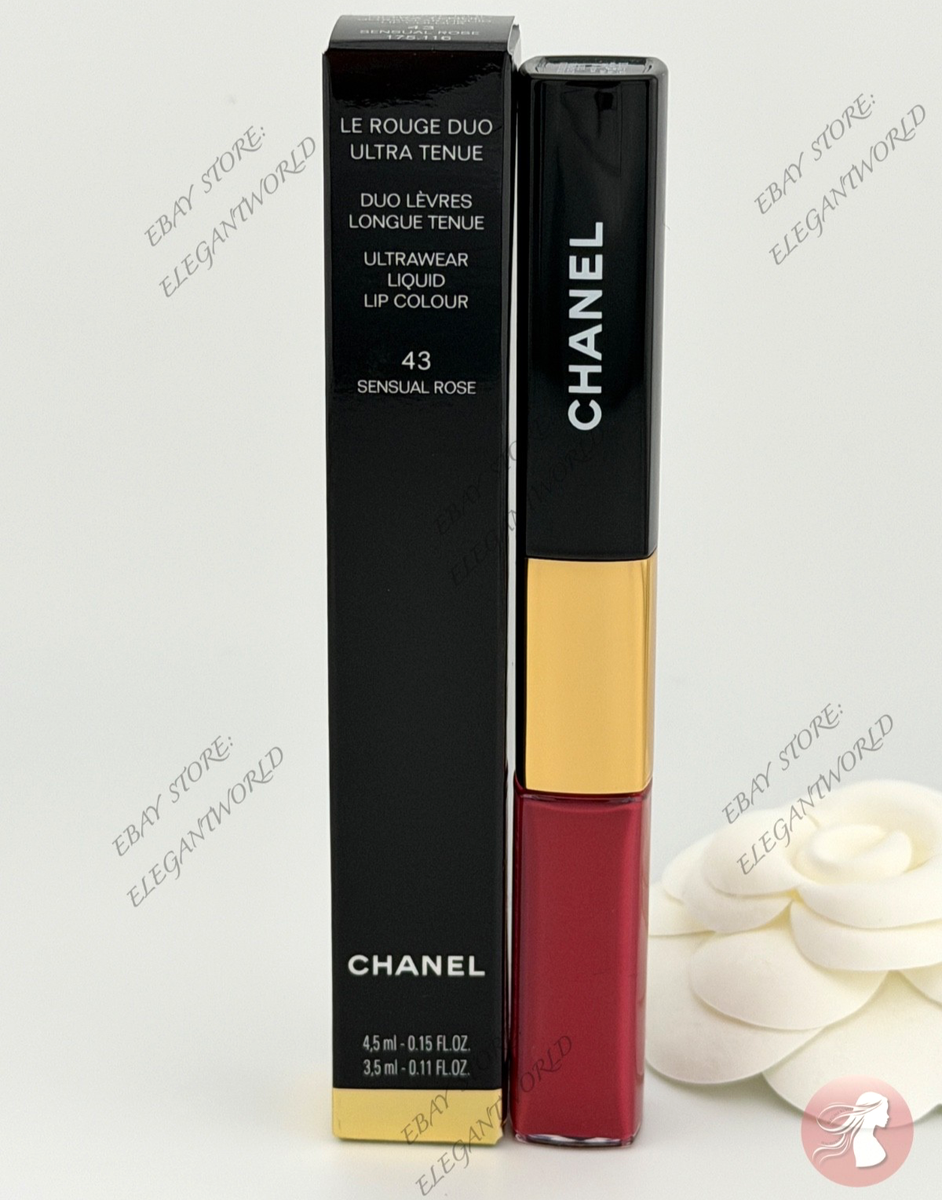 CHANEL LE ROUGE DUO COLOUR #43 SENSUAL ROSE ULTRA TENUE LIQUID LIP