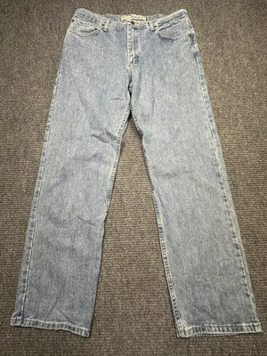 Baileys PT Relaxed Fit Jeans Mens 36x32 Light Wash Blue Straight Leg Denim