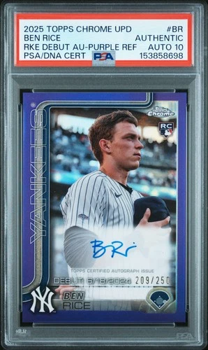 Ben Rice Topps Chrome Ben Rice Auto