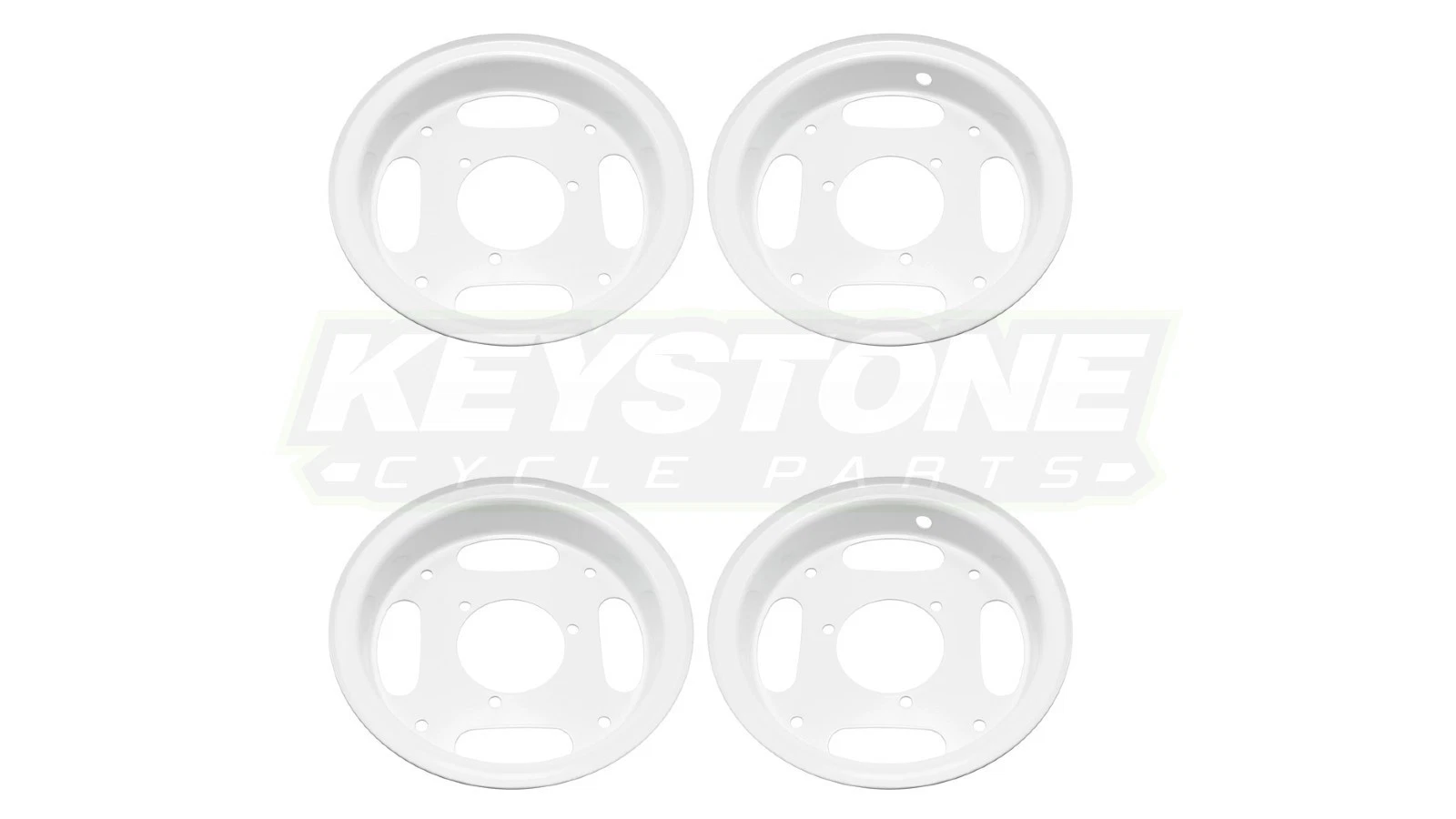 HONDA Z50 White Steel Wheel 2 piece Rim 1980-1999 2 Sets! Wheels by TB Parts