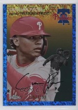 2023 Chrome Platinum Anniversary Blue Mini-Diamond Refractor Cristian Pache 5h0