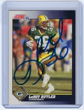 1991 PACKERS LeRoy Butler signed card Score #456 AUTO Autographed Green Bay