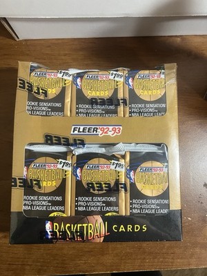 1992-93 Fleer Series 1 Basketball Jumbo Box  24 Cello Packs Jordan Shaq - Sealed