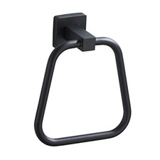 Towel Ring for Bathroom, Kitchen Bath Towel Holder Hangers 1 Pack Matte Black