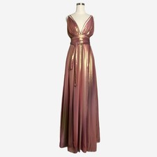 Michael Costello x REVOLVE Avril Maxi Dress Ombre rose gold grecian goddess XS