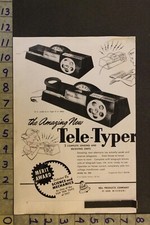 1957 TOY AD TELE-TYPER BELL TELEGRAM ELECTRIC ST. LOUIS SCIENCE MECHANICAL TA80