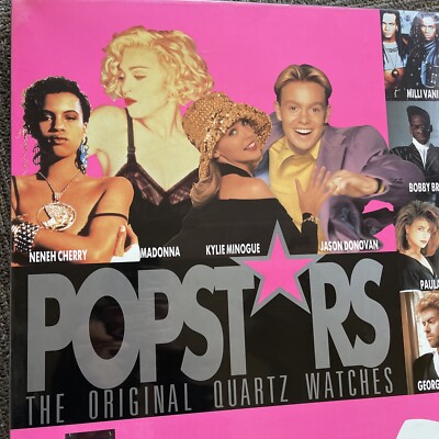 1990s MADONNA Michael Jackson Record Store Pop Stars Watch Promo 1990s MADONNA Michael Jackson Record Store Pop Stars Watch Promo