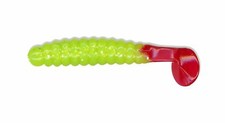 Charlie Brewer's 1.5" Crappie Slider CSGF59 Chartruese Red Tail 45ct
