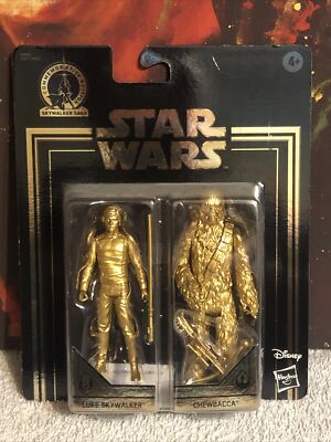 Hasbro Star Wars Gold Commemorative Series Action Figure Luke Skywalker Chewy