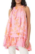 Free People Fleur Print Tunic Top, Size Medium