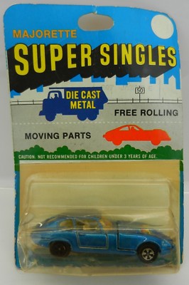 VINTAGE *MAJORETTE* Super Singles BLUE JAGUAR TYPE E V12 *DIECAST