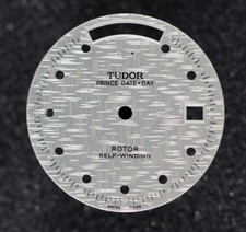 Quadrante Tudor lino date + day argento 76xxx foglia grezza per diamanti