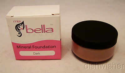 Neu Mia Bella Beauty Pulver Mineral Foundation Basis Schatten Dark 4.1ml 4 Gramm