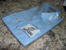 Vintage Sheplers Western long Sleeve Shirt light blue 15 1/2 32 pearl buttons