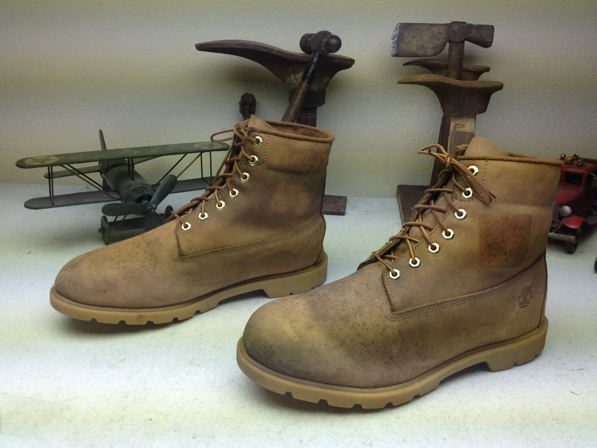 TIMBERLAND DISTRESSED LEATHER AMBER BLONDE LACE UP ENGINEER WORK